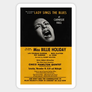 Billie Holiday - Lady Sings the Blues - Carnegie Hall - 1956 Sticker